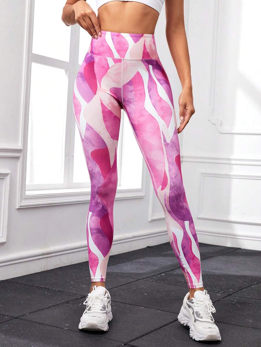 Legging Tie Dye /Rosado, morado, blanco