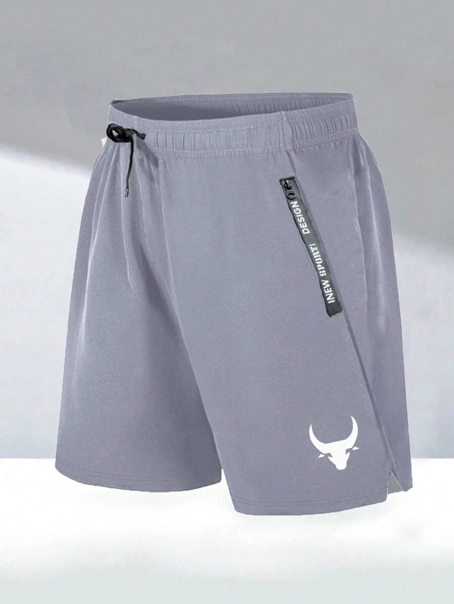 Short de Hombre color Gris /Liso, Con Bolsillos