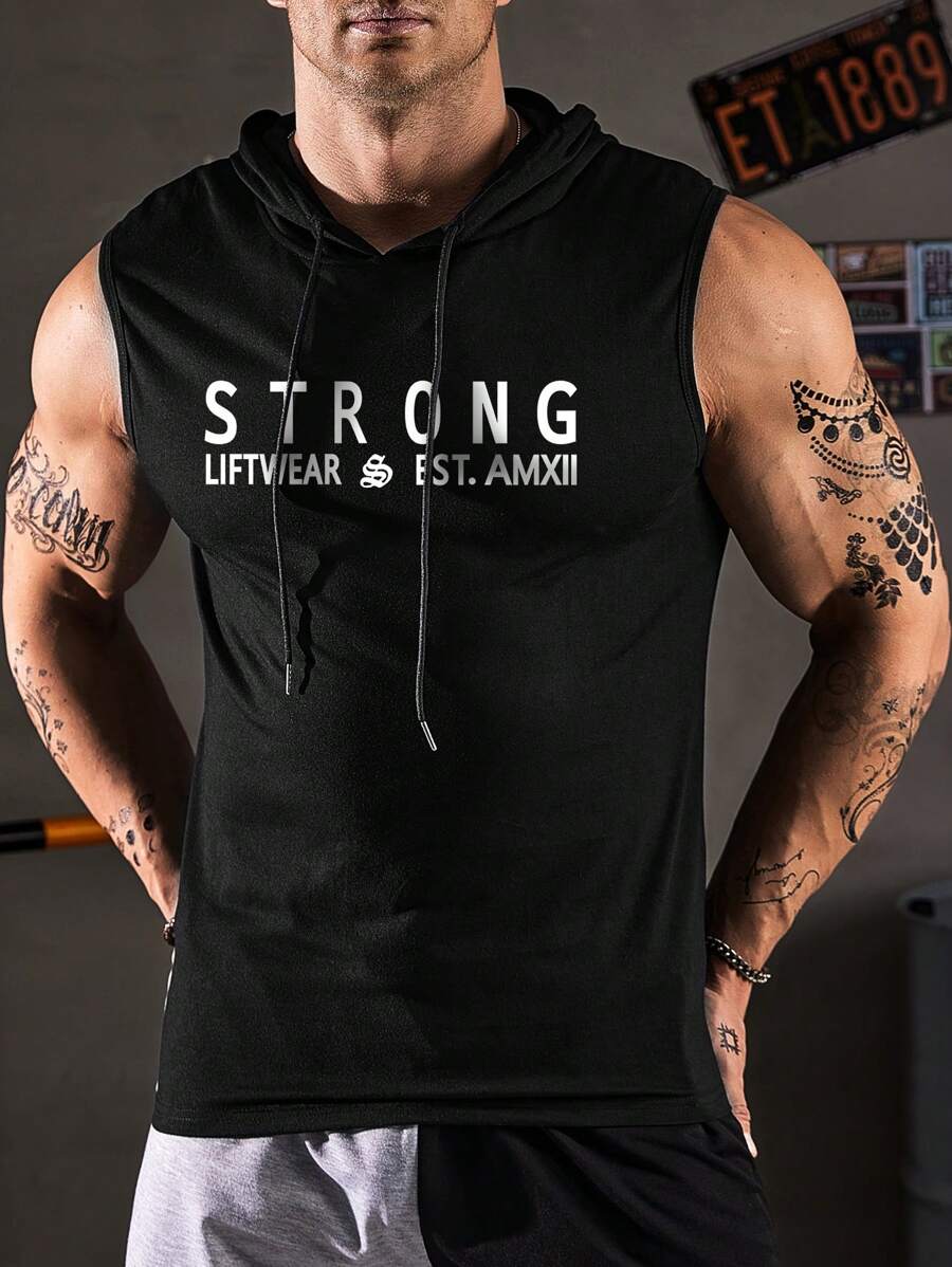Franela sin mangas de Hombre color Negra /Strong liftwear