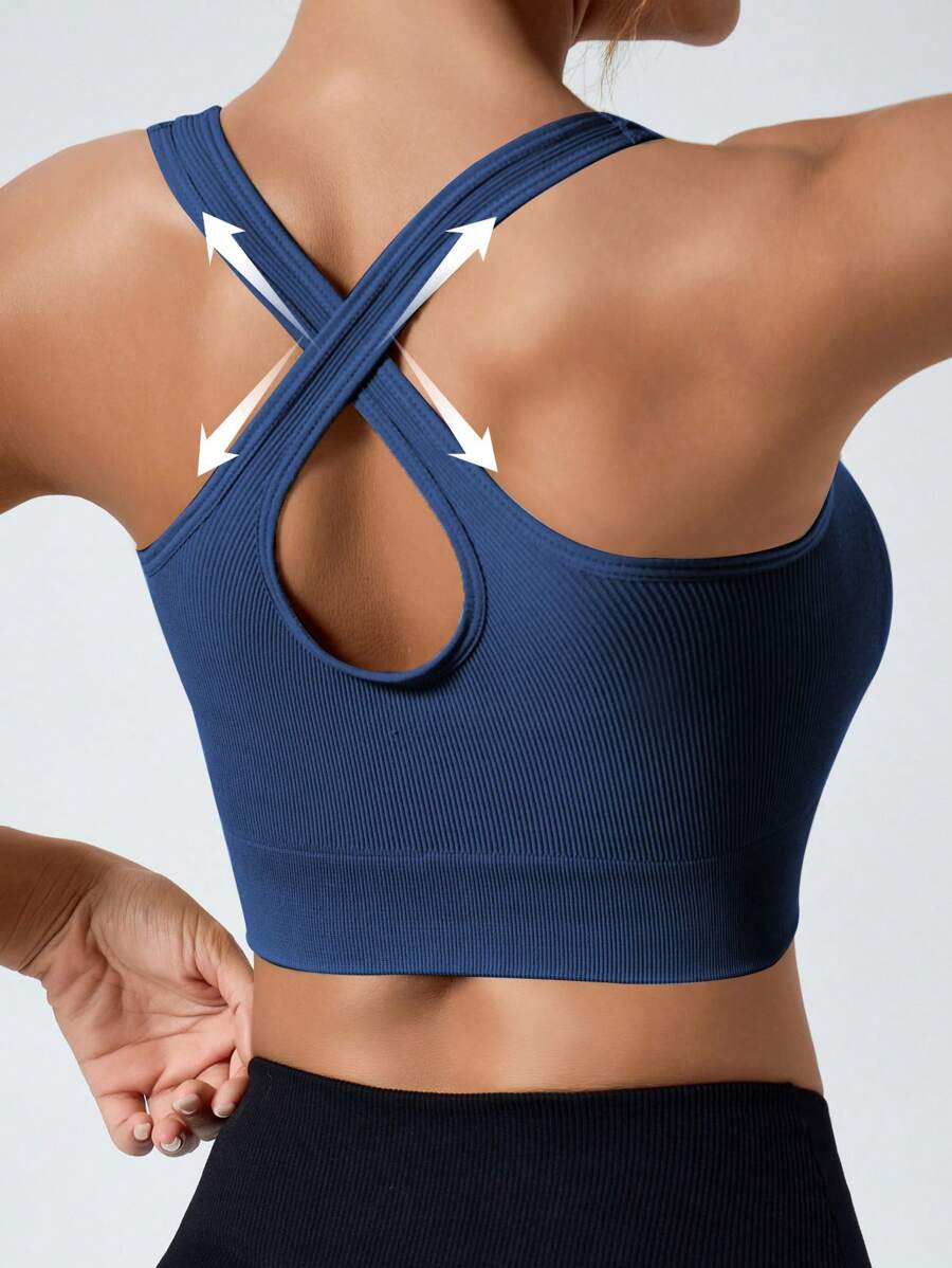 Top de Mujer color Azul /Cruzado a la Espalda