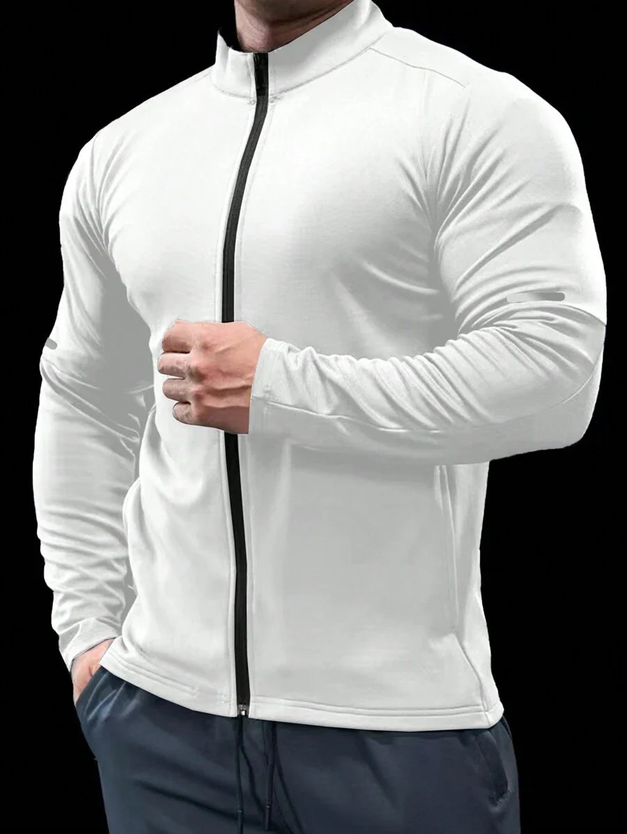 Chaqueta de Hombre color Blanco /Casual, Cierre Negro