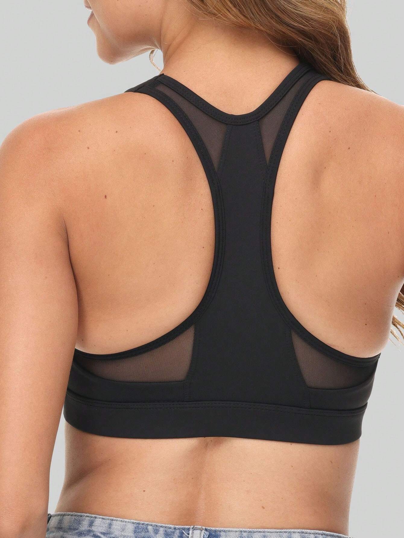 Top de Mujer color Negro /Full Soporte, Cruzado en la Espalda