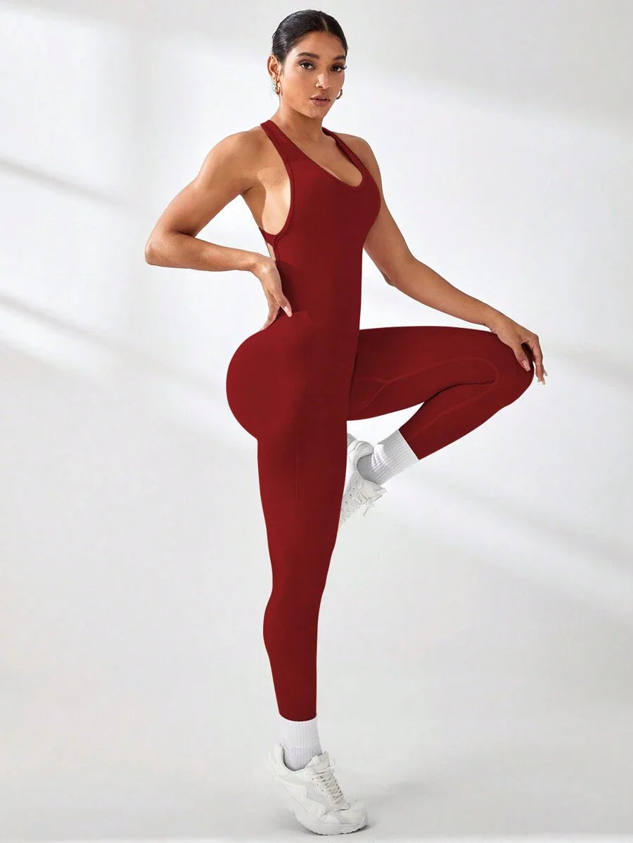 Body Largo de Mujer color Rojo /Espalda Cruzada