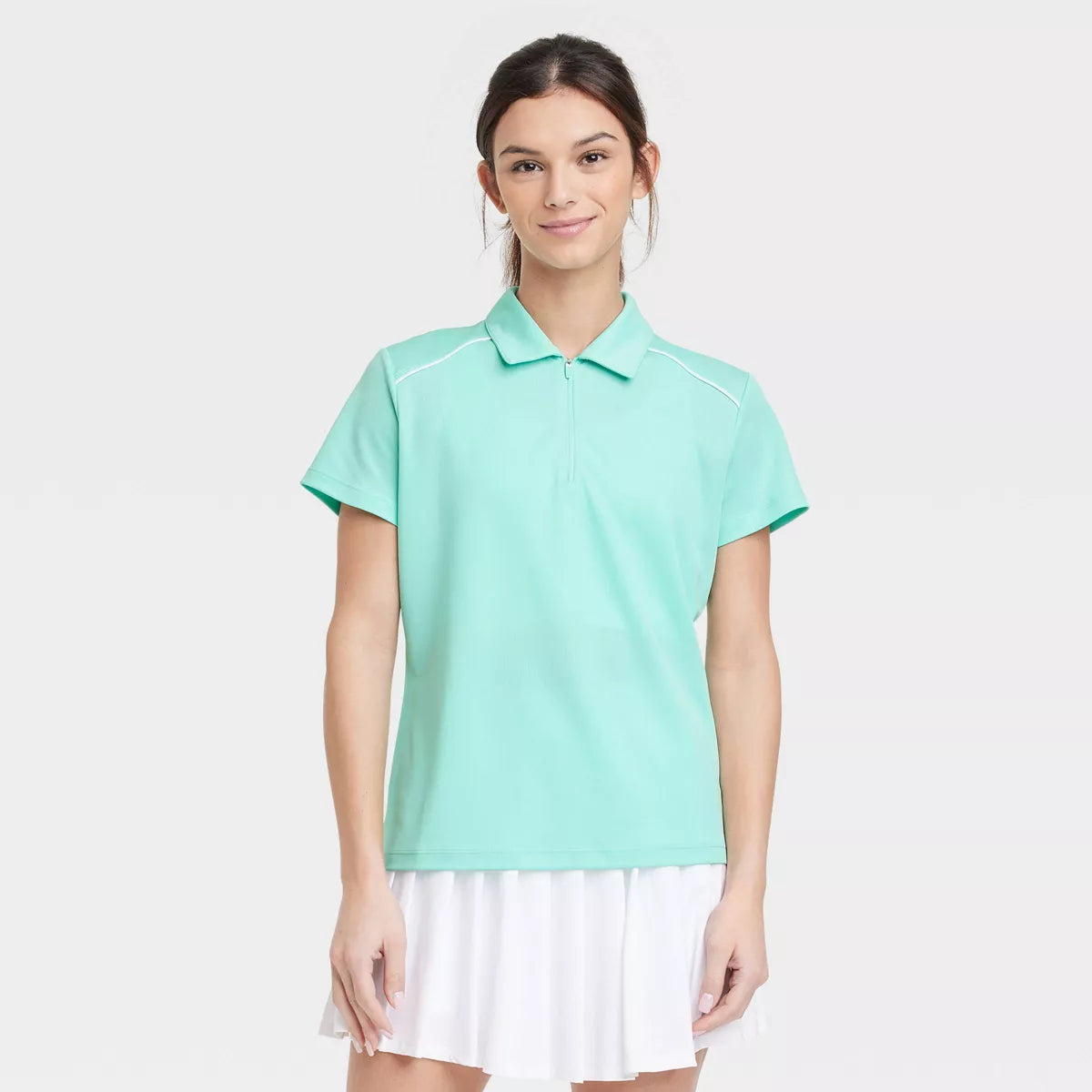 Franela Manga Corta de Mujer color Aquamarine /Polo