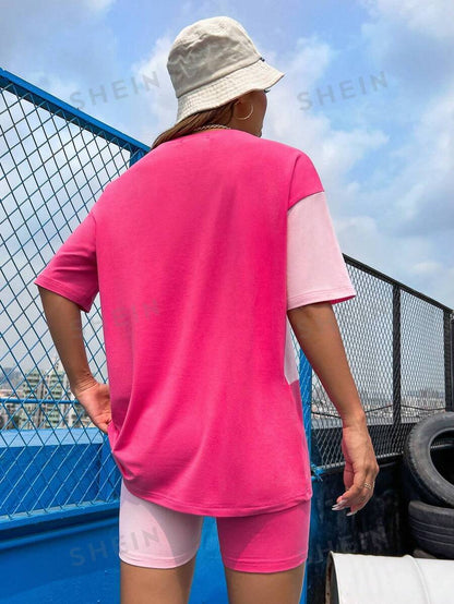 Conjunto 2pzs de Mujer color Rosado /Oversize Multicolor