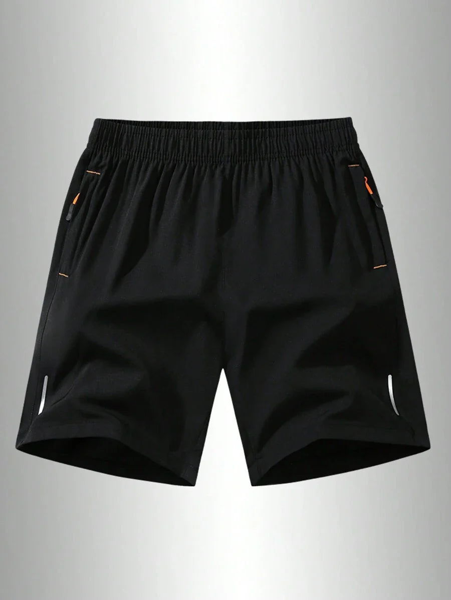 Short de Hombre color Negro /Con Bolsillos y Enganche de Toalla