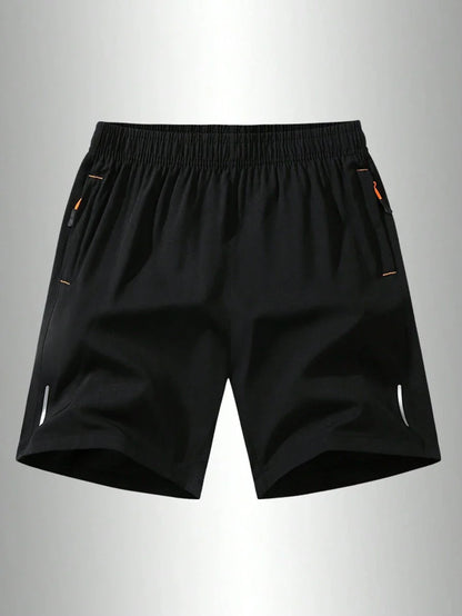 Short de Hombre color Negro /Con Bolsillos y Enganche de Toalla