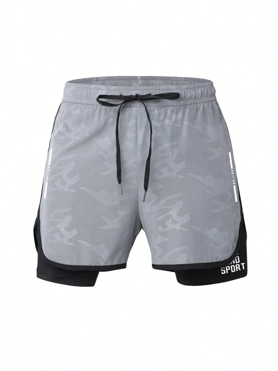 Short con Licra de Hombre color Gris /Camuflaje
