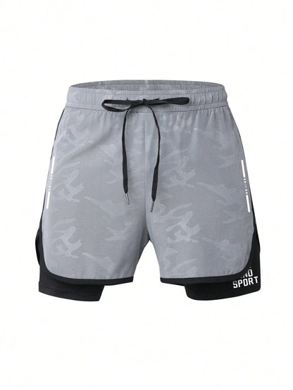 Short con Licra de Hombre color Gris /Camuflaje