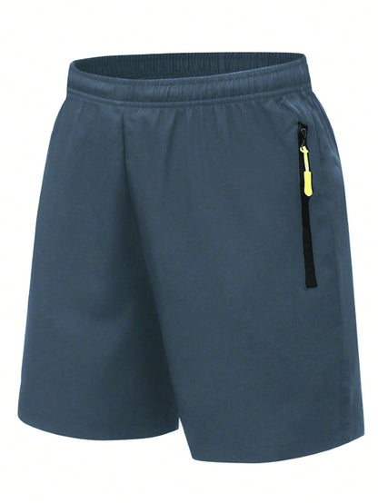 Fashionable Men's Zipper Anti-Lost Pocket Waist Drawstring Shorts | SHEIN USA