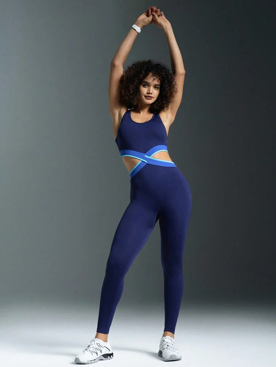 Body Largo de Mujer color Azul /Cruzado en el Abdomen