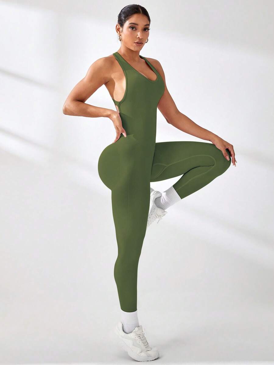 Body Largo de Mujer color Verde /Espalda Cruzada