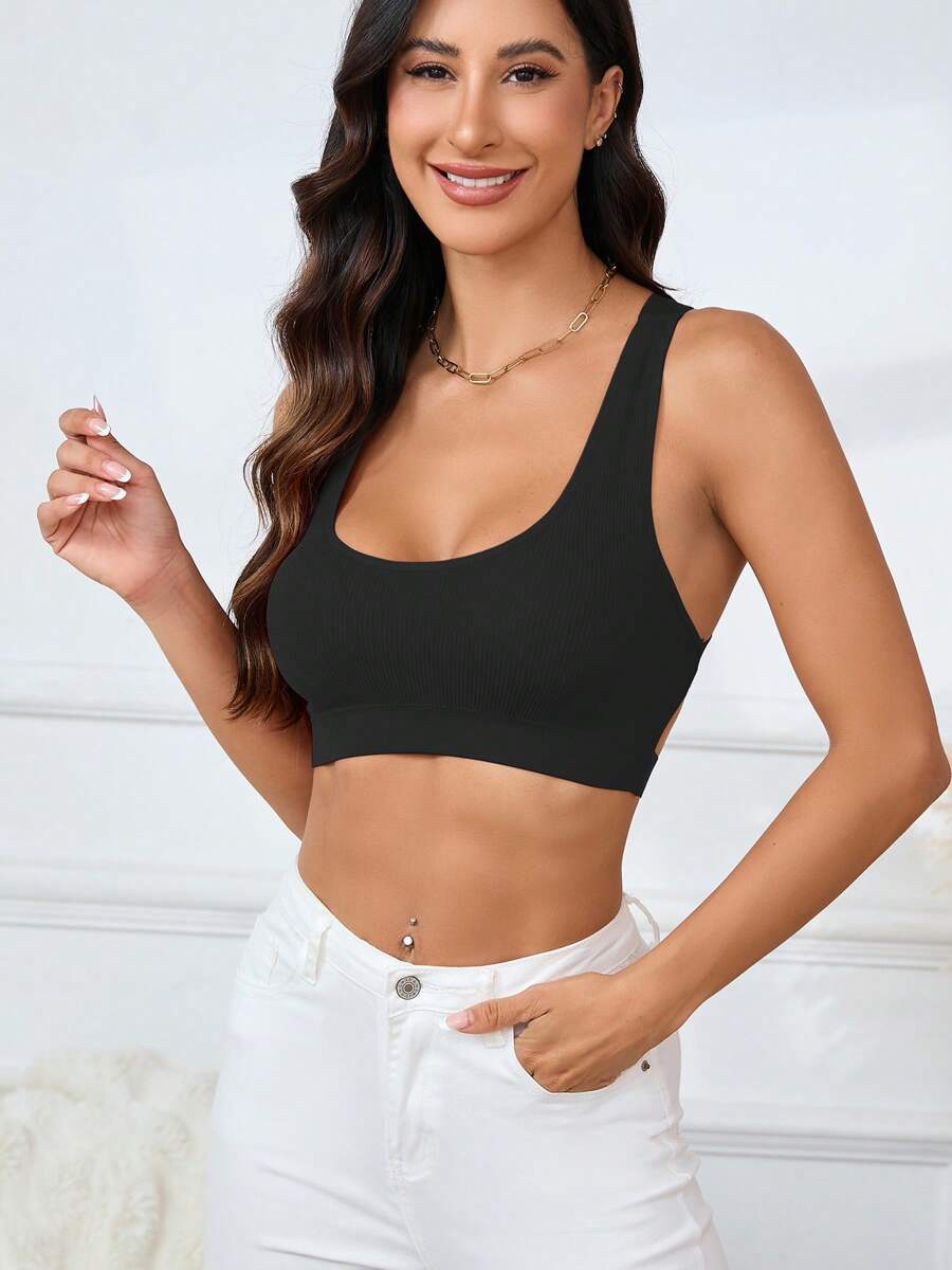 Top de Mujer color Negro /Espalda Cruzada