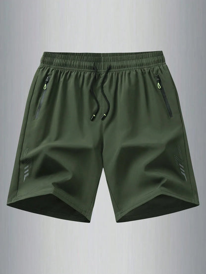 Men's Summer Ice Silk Sports Shorts, Outdoor Running Gym Fitness Hiking Cycling Loose Knee-Length Shorts | SHEIN USA