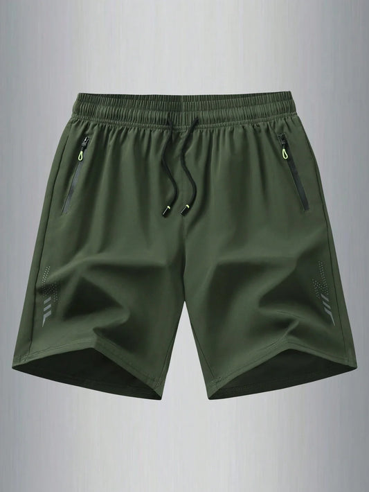 Men's Summer Ice Silk Sports Shorts, Outdoor Running Gym Fitness Hiking Cycling Loose Knee-Length Shorts | SHEIN USA