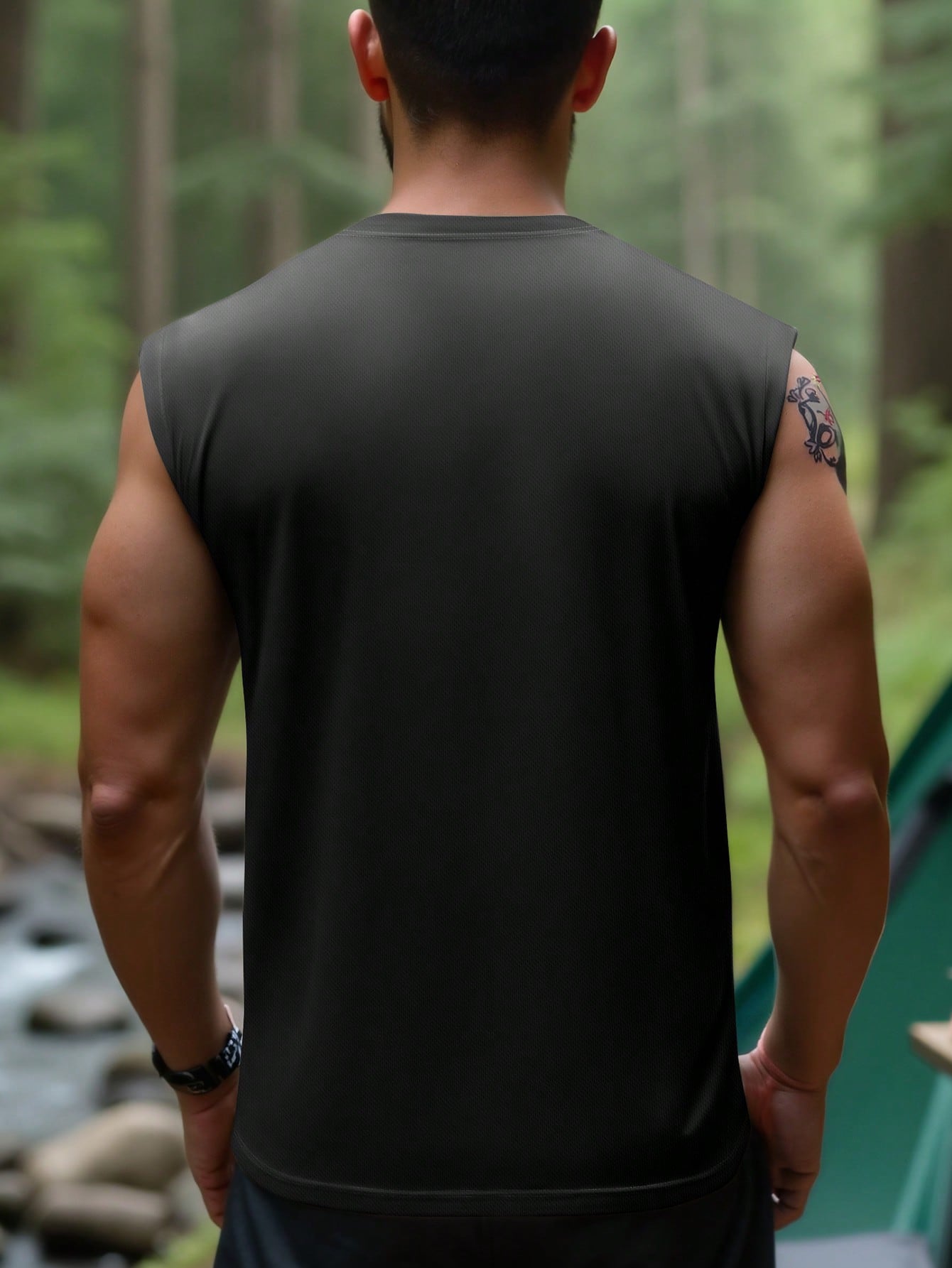 Men's Wide Shoulder Gym Vest, Lightweight Breathable Fabric, Suitable For Boxing, Cardio, Weight Training, Sporty Design For Sweat-Intensive Summer Workouts | SHEIN USA