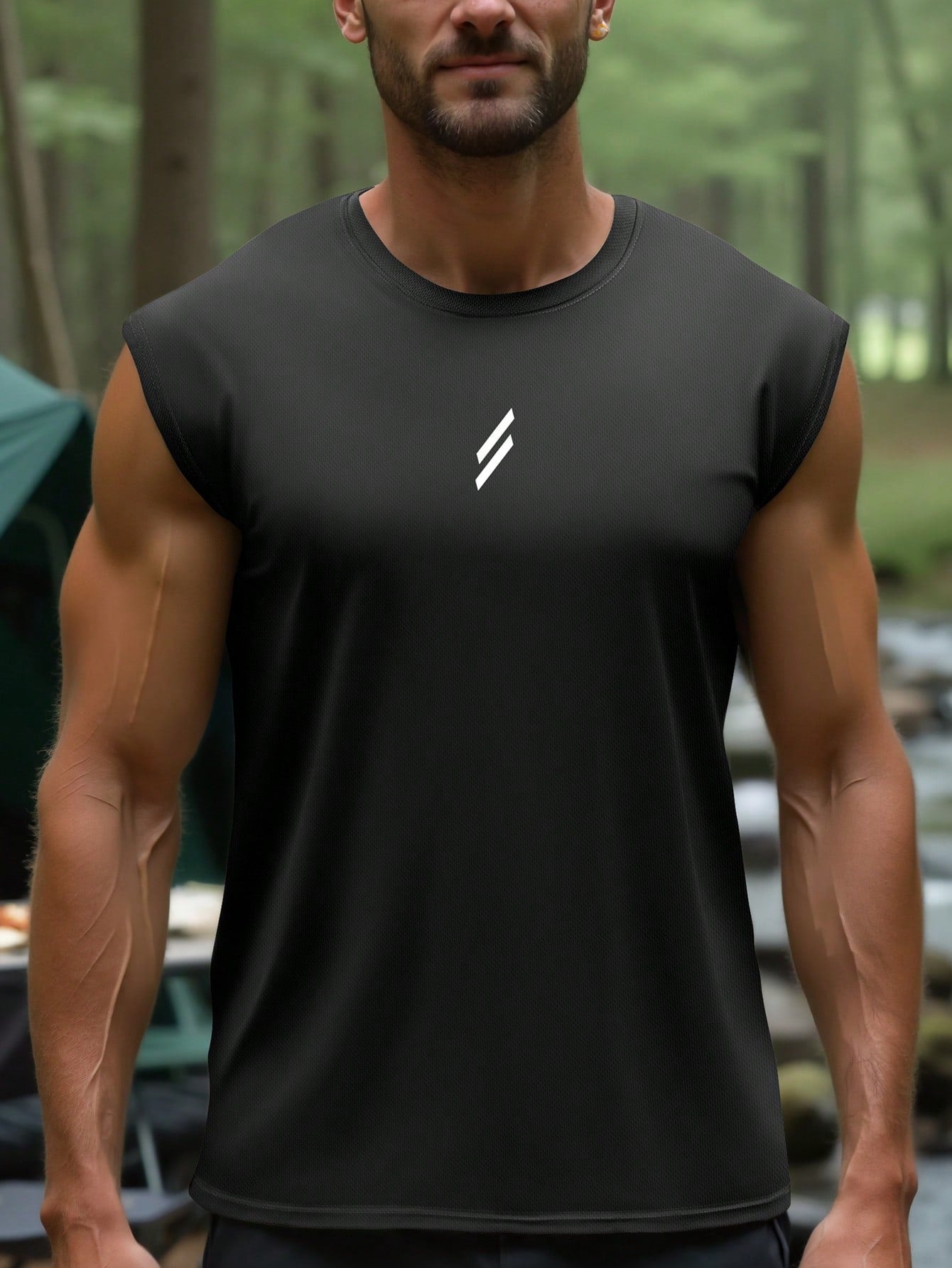 Men's Wide Shoulder Gym Vest, Lightweight Breathable Fabric, Suitable For Boxing, Cardio, Weight Training, Sporty Design For Sweat-Intensive Summer Workouts | SHEIN USA