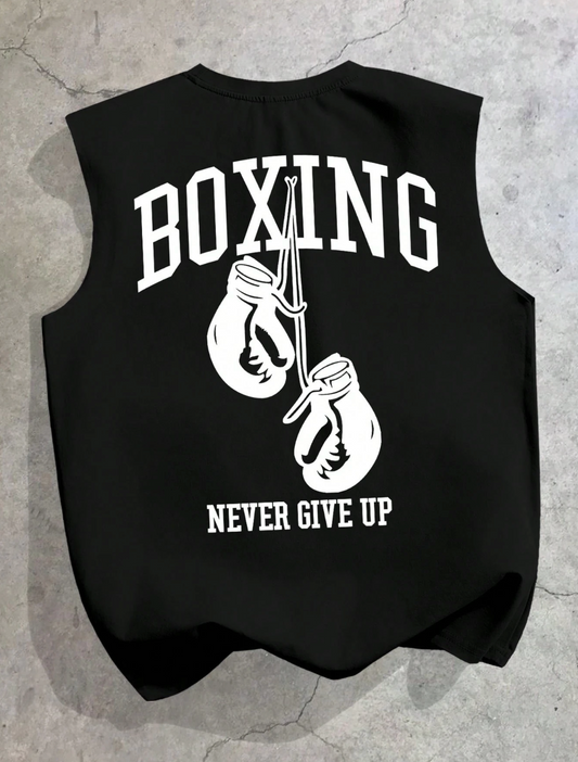 Franela sin Mangas de Hombre color Negro /Boxing