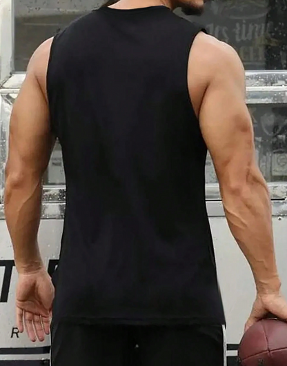 Franela sin Mangas de Hombre color Negro /Installing Muscles
